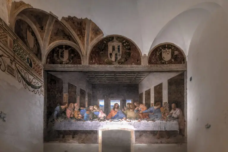 Leonardo da Vinci’s The Last Supper fresco at Santa Maria delle Grazie in Milan, Italy