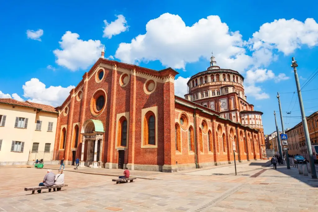 Santa Maria delle Grazie church in Milan, Italy, UNESCO site home to Leonardo da Vinci’s Last Supper